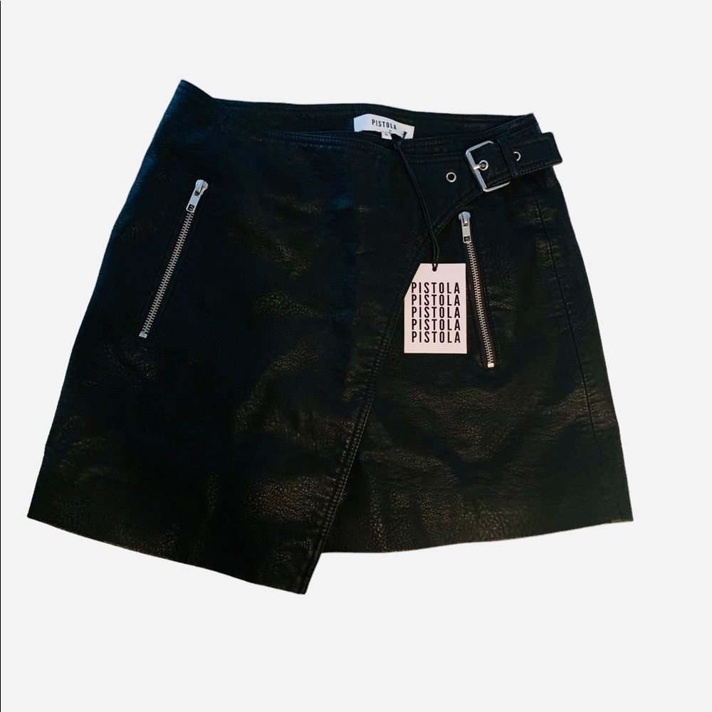 Pistola Moto Vegan Leather Skirt  - NWT